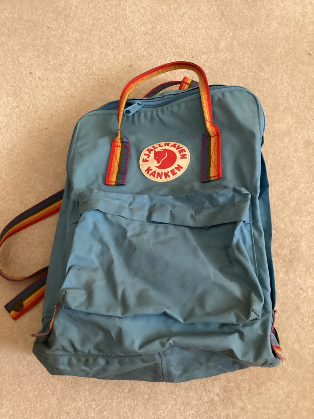 Fjallraven Kanken Blue Rainbow Backpack